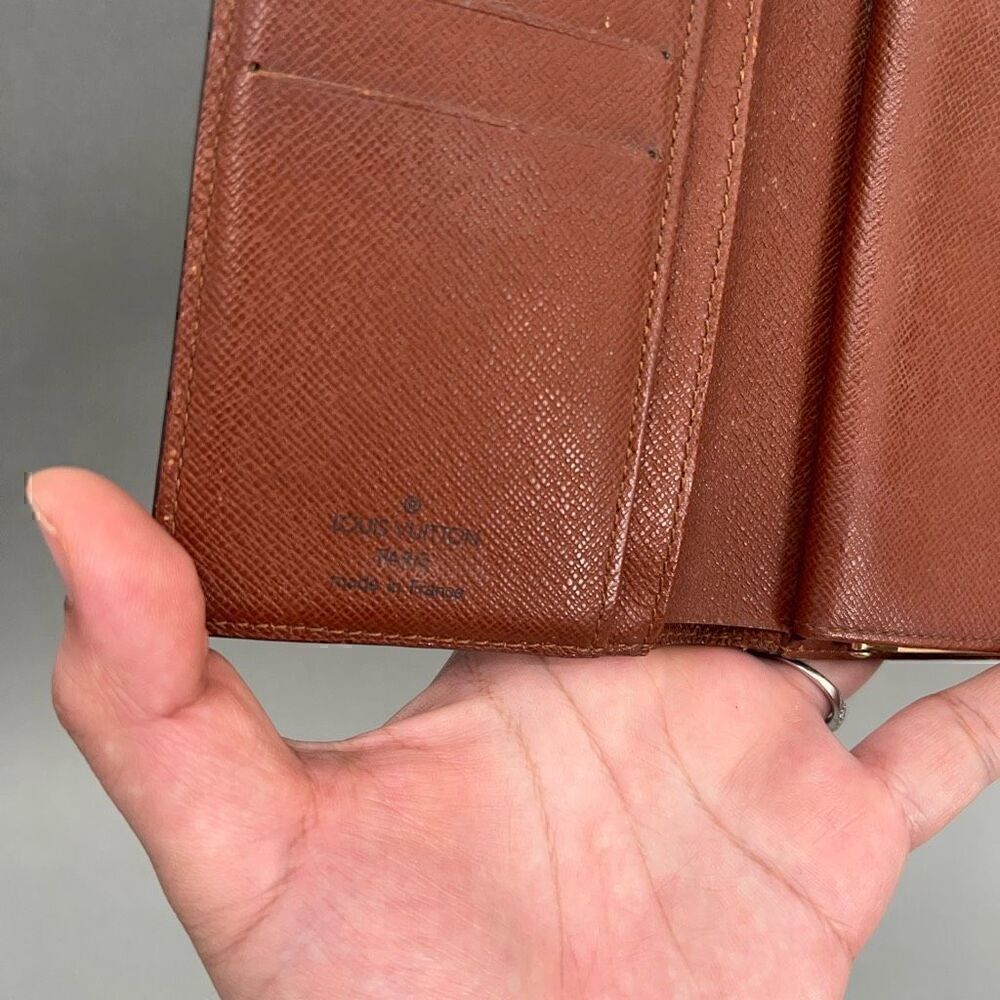 Louis Vuitton Vintage Monogram Bifold Wallet Kisslock Old Money Dark Academia - Picture 6 of 16